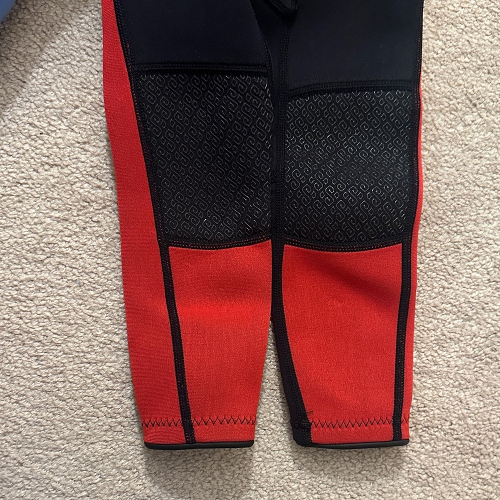 Seaskin Kids Full Wetsuit in Black and Red Neoprene - Picture 5 of 6